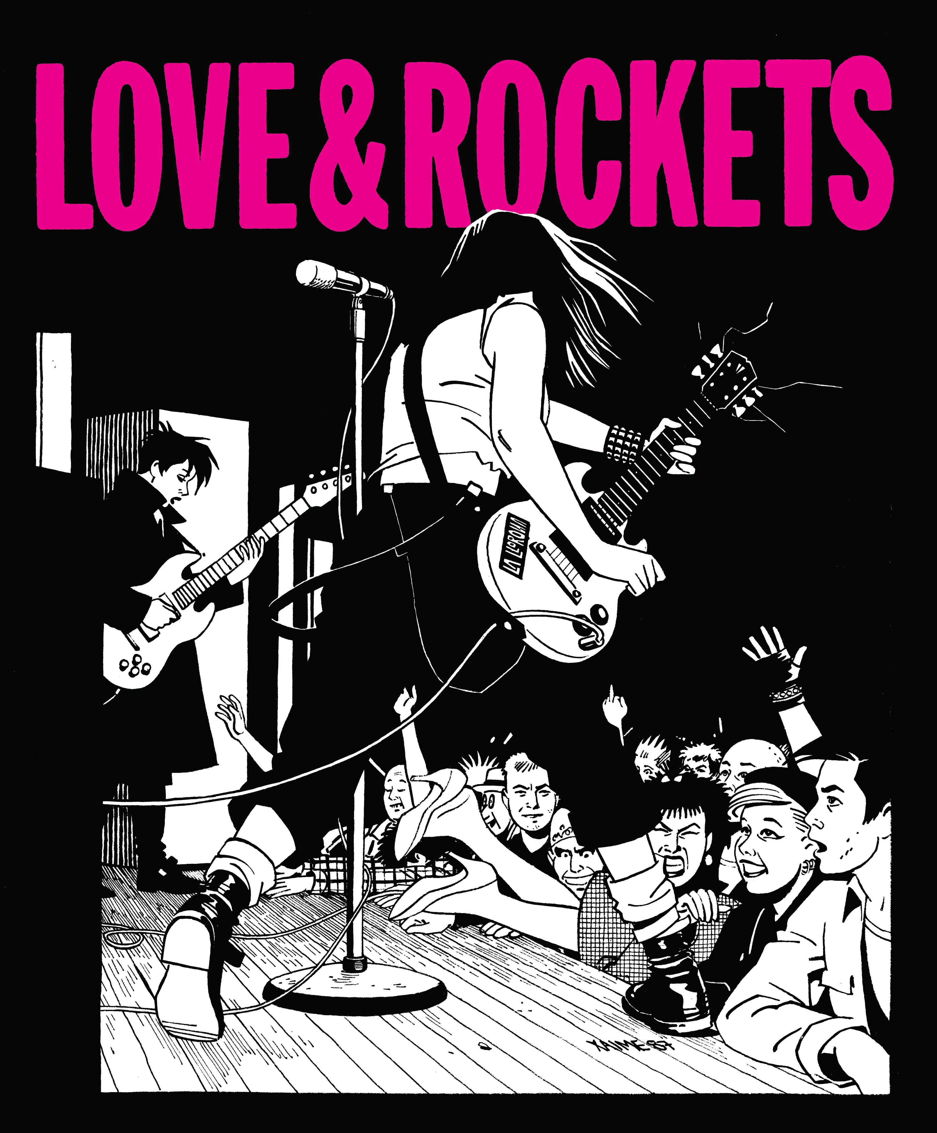 Jaime Hernandez Love and Rockets #24 T-Shirt, Hot Pink