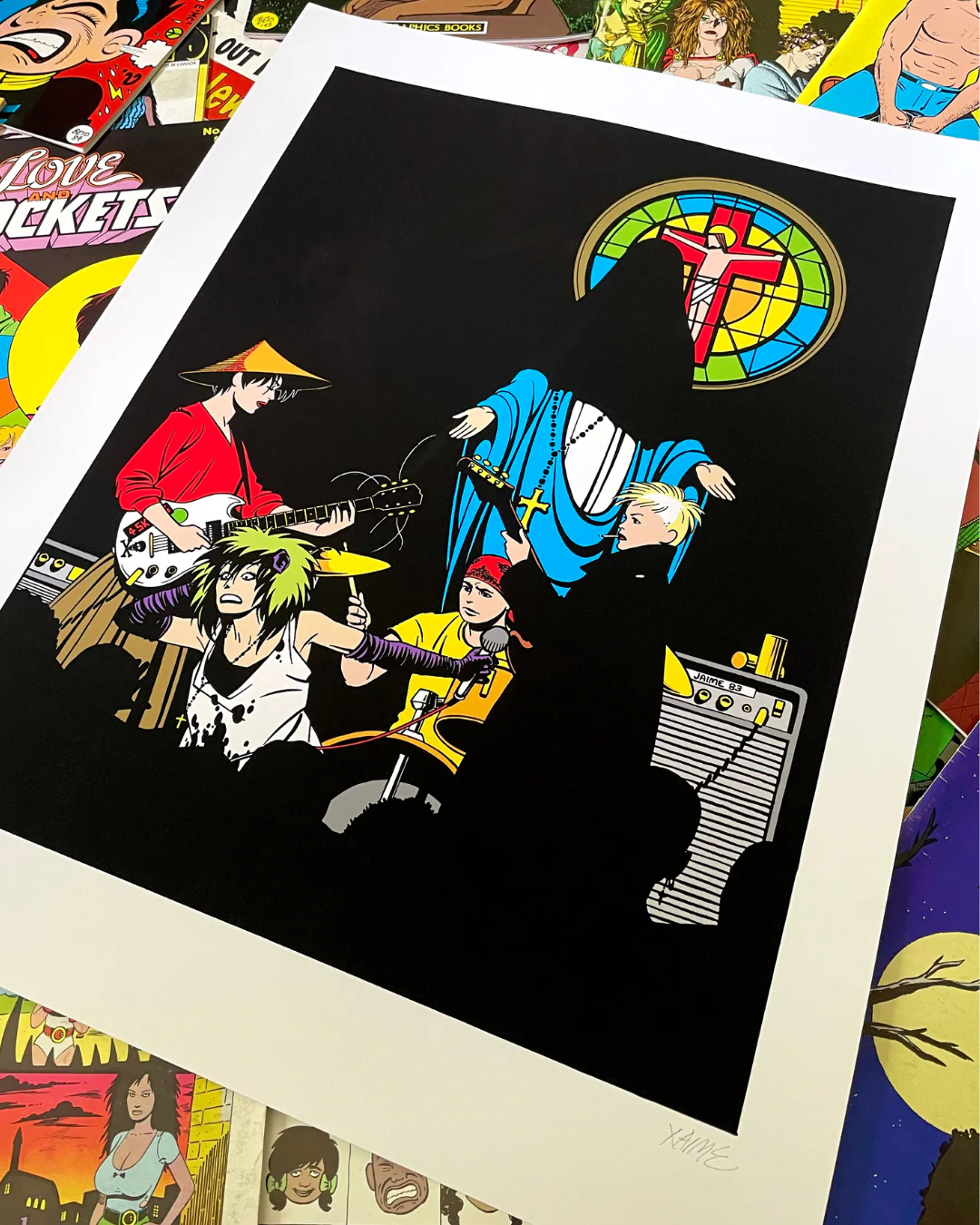 Limited Edition Love & Rockets Print by Jaime Hernandez - Image 2